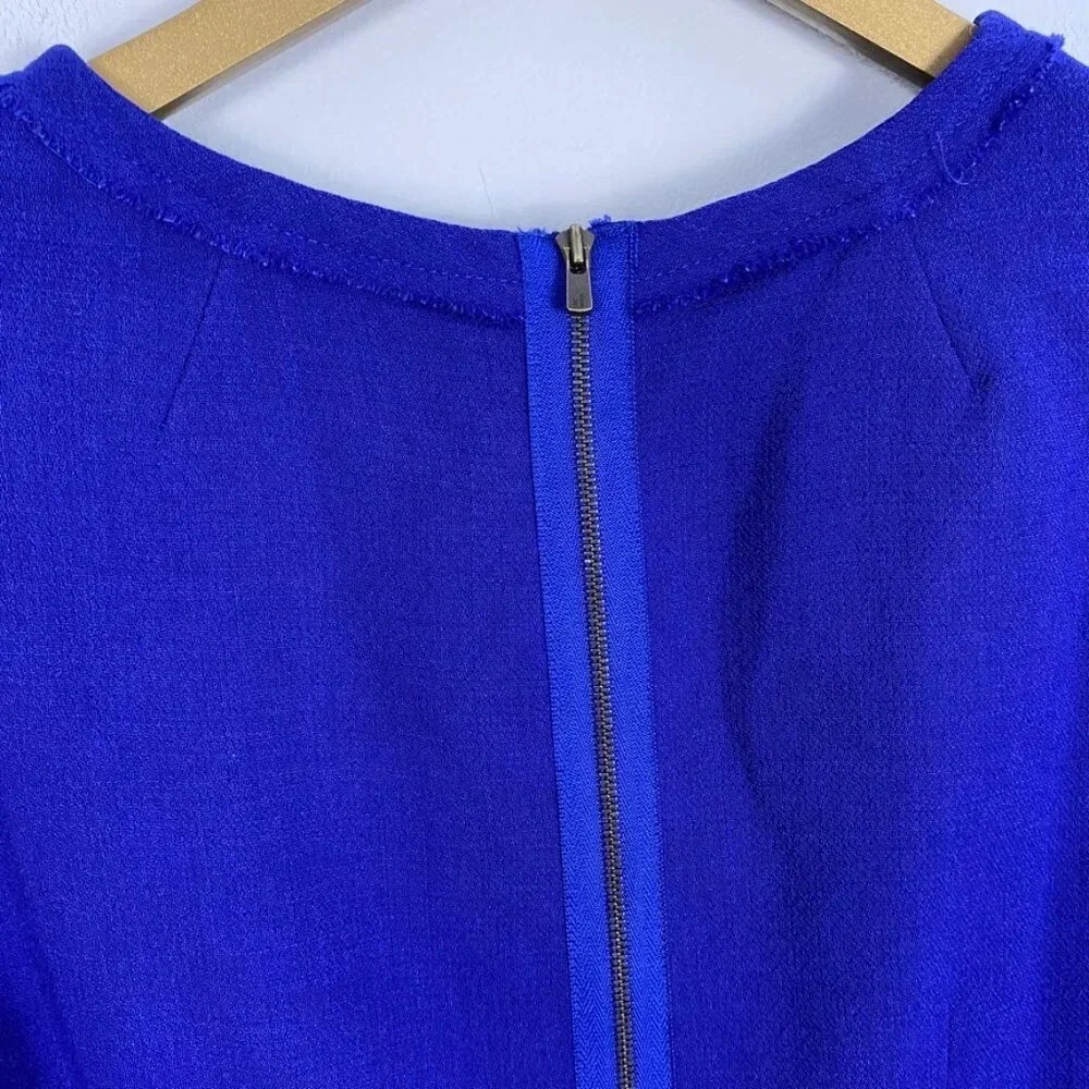 J. Crew Blue 100% Wool Teddie Dress - Picture 11 of 13